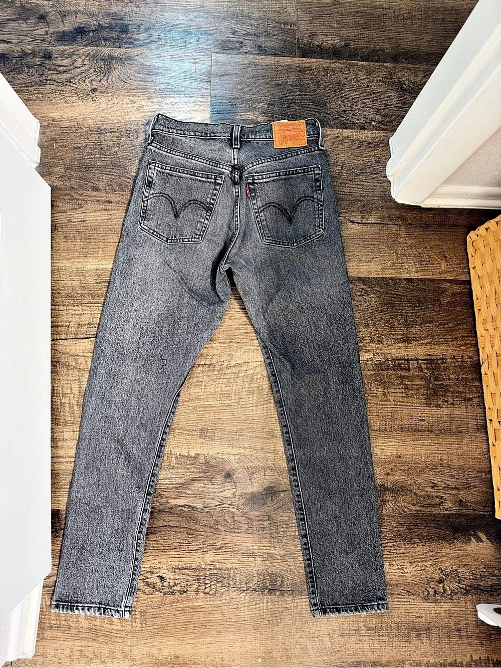 Levi's 501 Skinny Jeans Gray Size 24x28